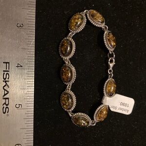Baltic Amber Sterling Silver Bracelet